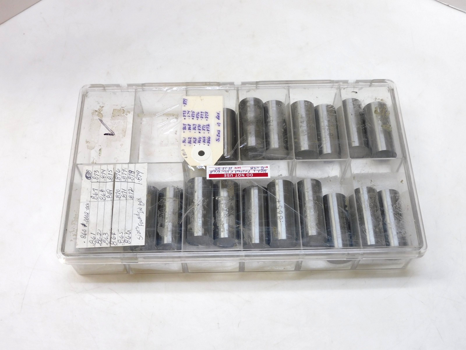 No Name Gage Pin Set Sizes .860 – .879 Lot of 20