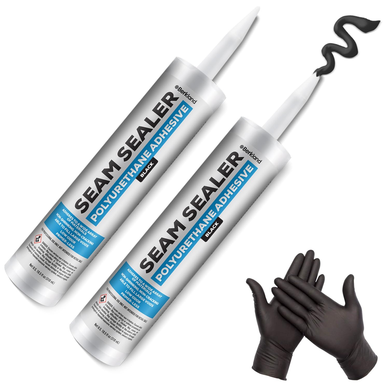 [2-Pack] Black Polyurethane Seam Sealer Automotive Compound Kit – Durable & Flex