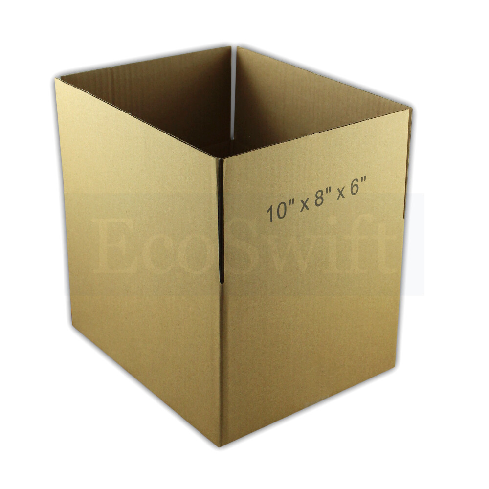 1-Box 10x8x6 EcoSwift Cardboard Packing Moving Shipping Box Corrugated Carton