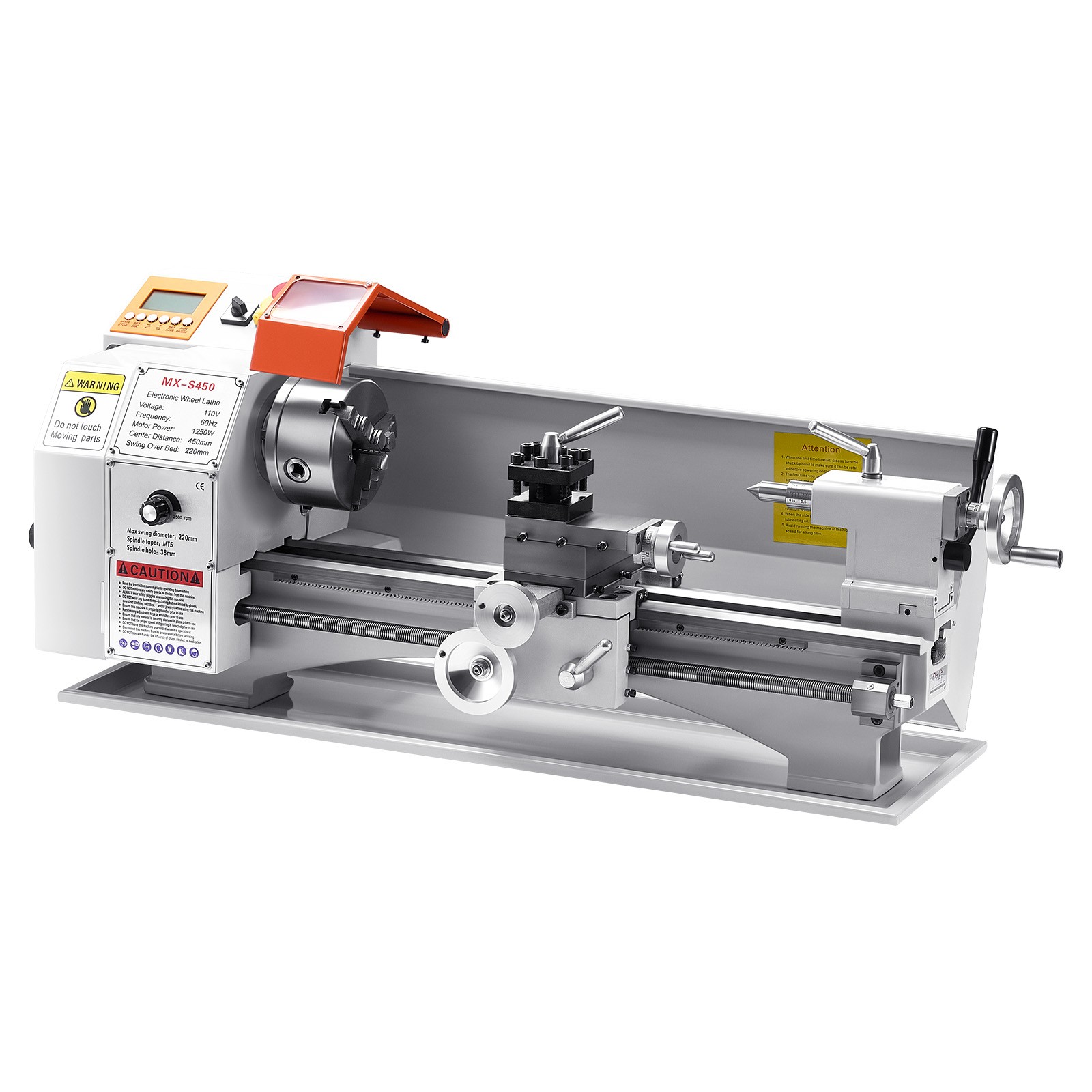 Metal Lathe Machine 8.7 x 18 in Precision Bench Power Metal Lathe Automatic Feed