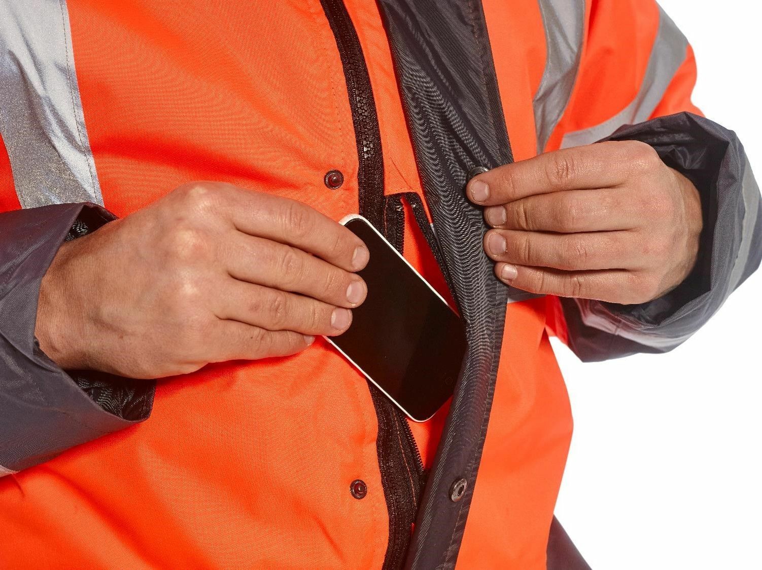 Portwest US467 Hi-Vis Two Tone Reflective Waterproof Traffic Safety Jacket ANSI