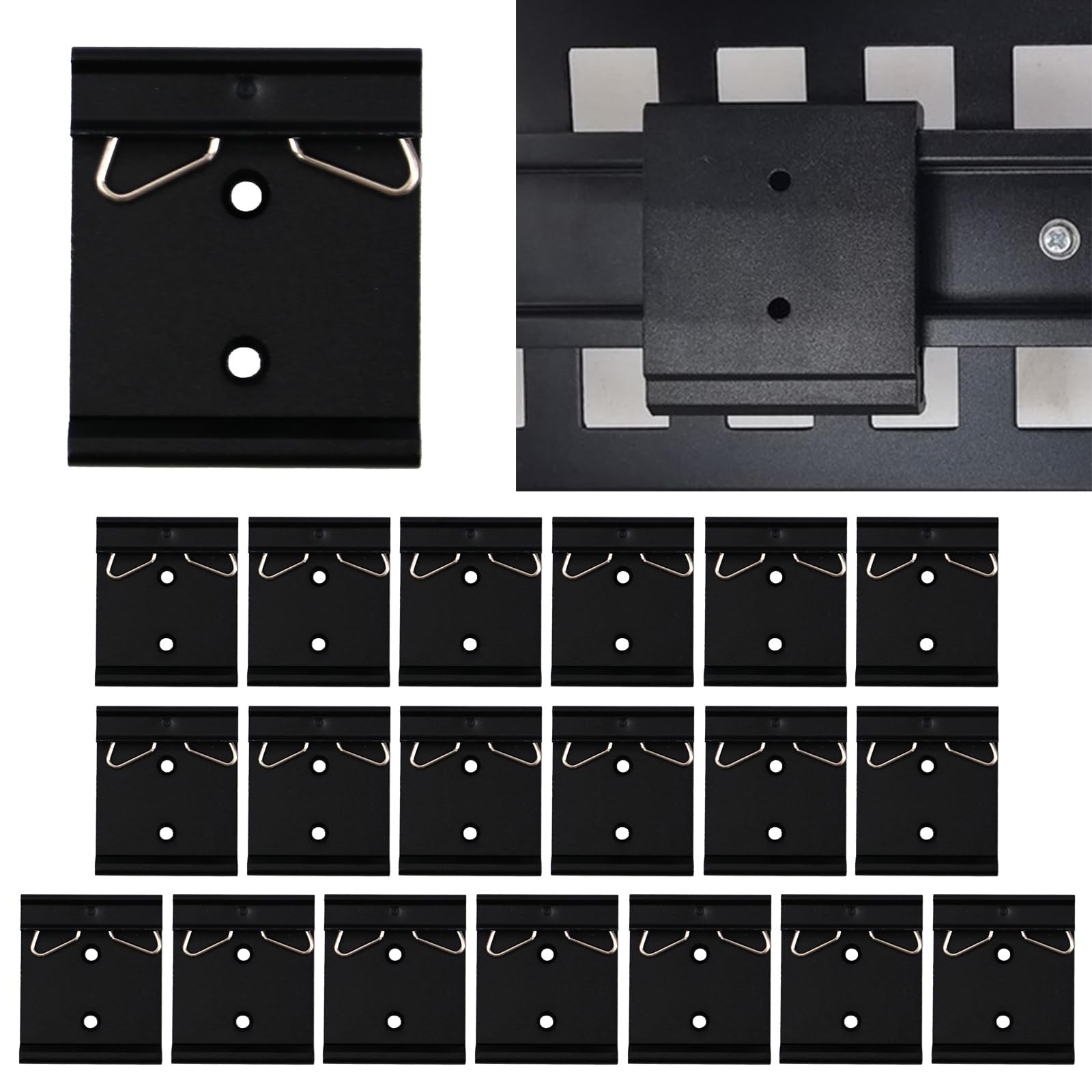 Din Rail Mount Clip, 1.65″ Width DIN Rail Mounting Clip Snap in Universal Mou…