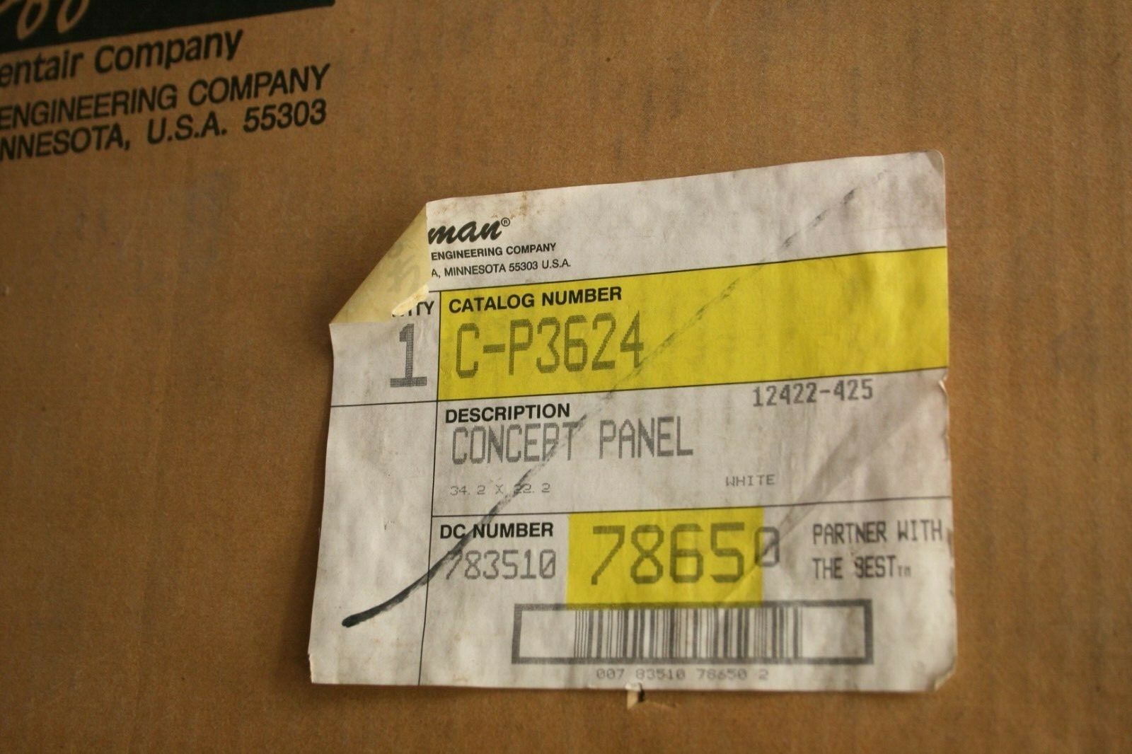 Hoffman C-P3624 Concept Concept Panel 34.2 x 22.2 **NEW IN BOX**