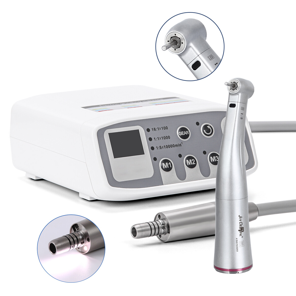 AZDENT Dental LED Electric Micro Motor Brushless /1:5 Increasing Contra Angle