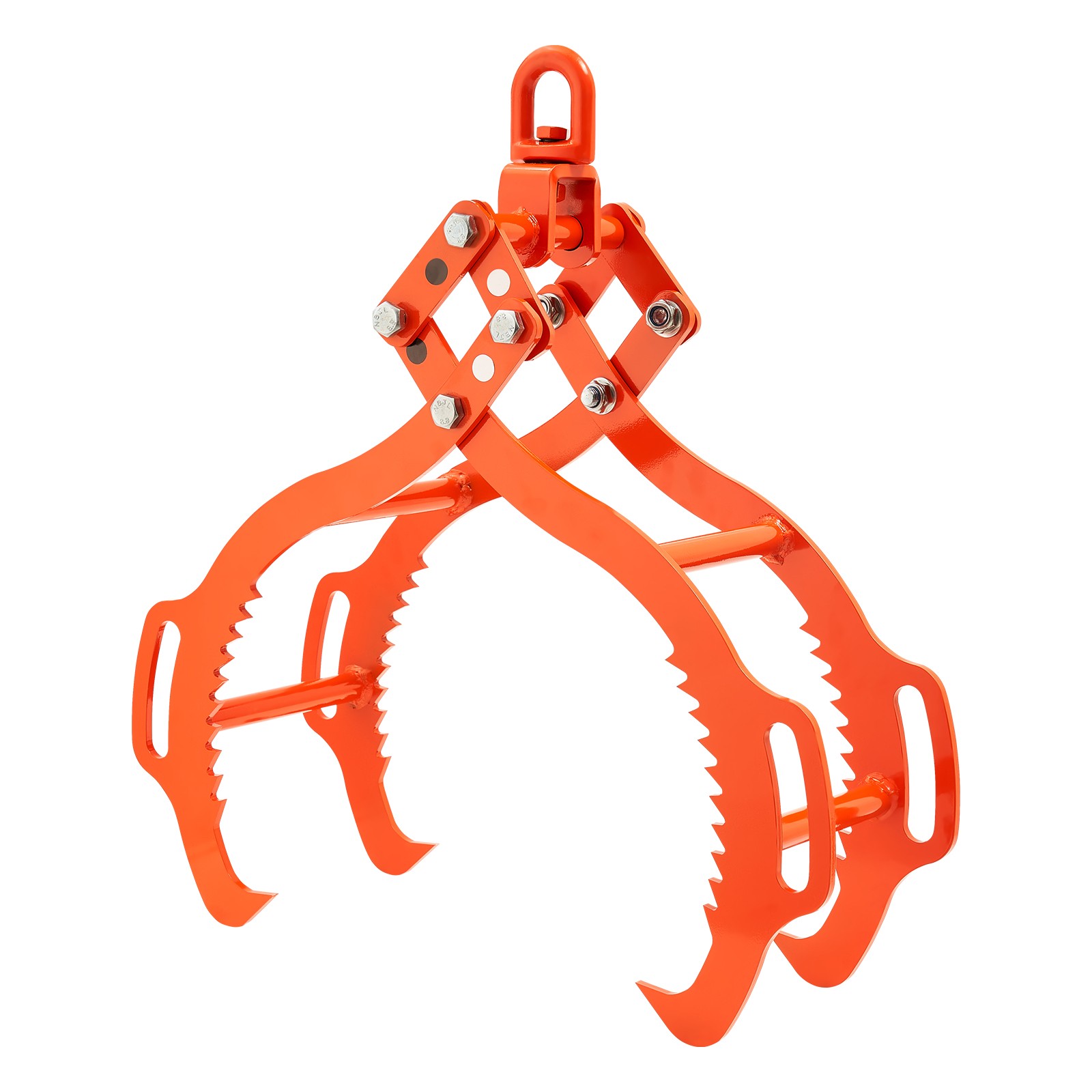 VEVOR 28in Log Lifting Tongs 4 Claw Solid Steel Log Grapple Swivel Log Tools