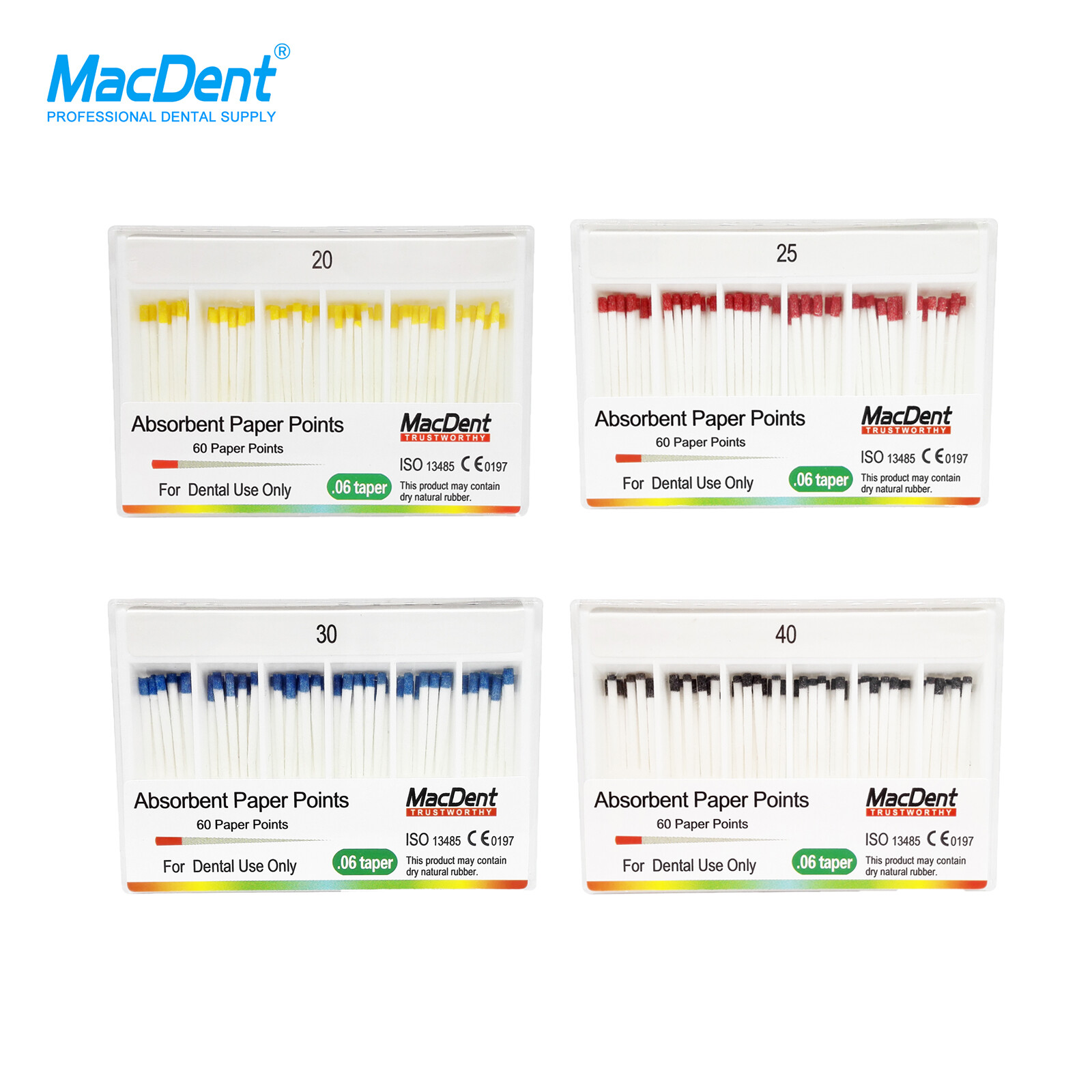 MacDent Dental Gutta Percha Points Absorbent Paper Points Endodontic Root Canal