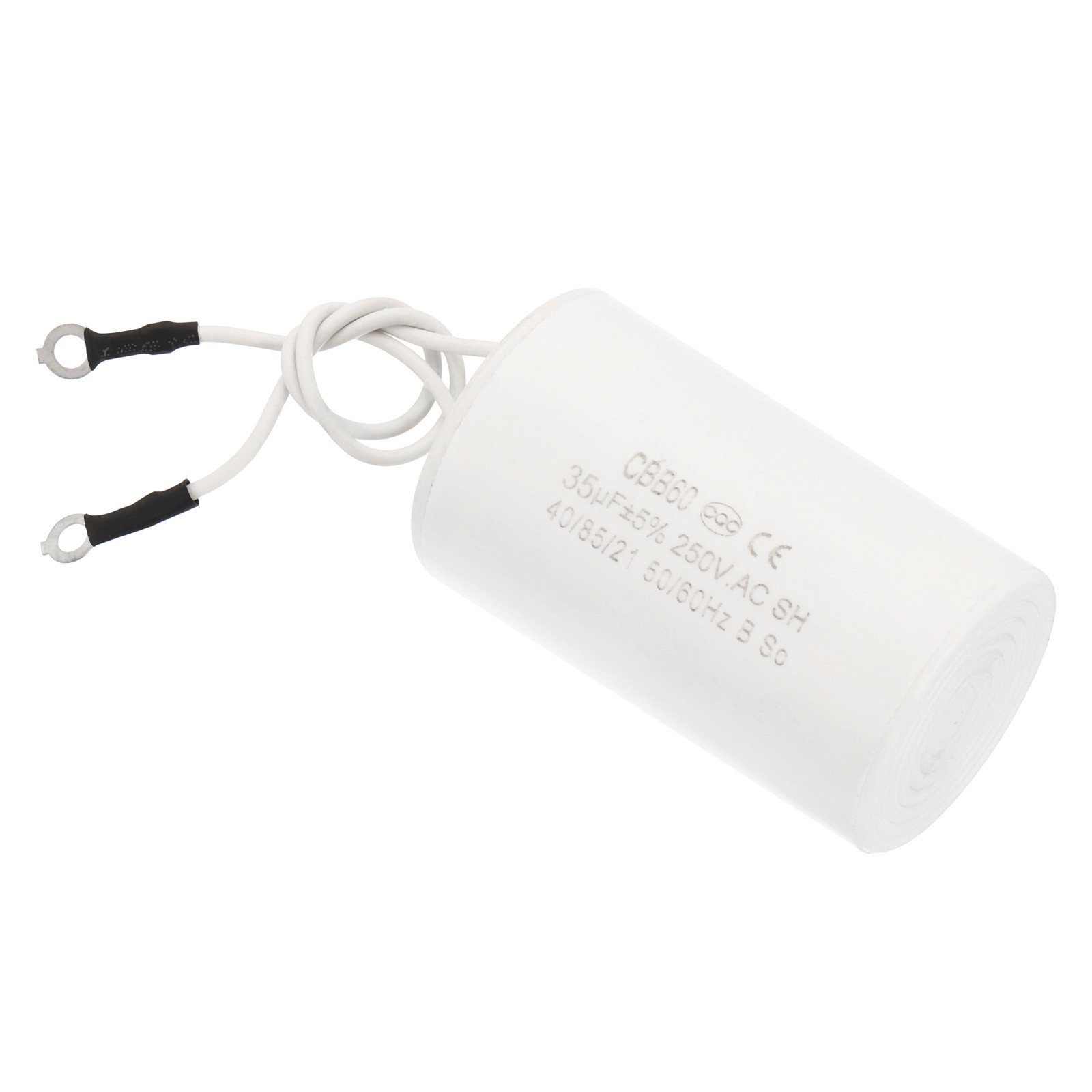 CBB60 35uF Running Capacitor AC250V 2 Wires 50/60Hz Cylinder 1.52×2.73″