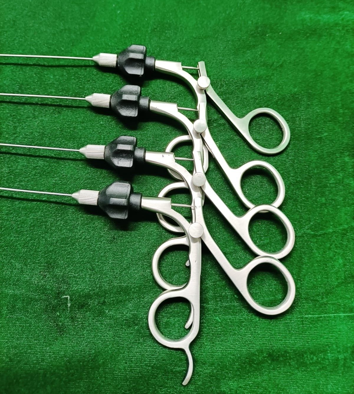 4pc Hysteroscopy Semi Rigid Alligator 5FR with Black Rotar Reusable Instruments