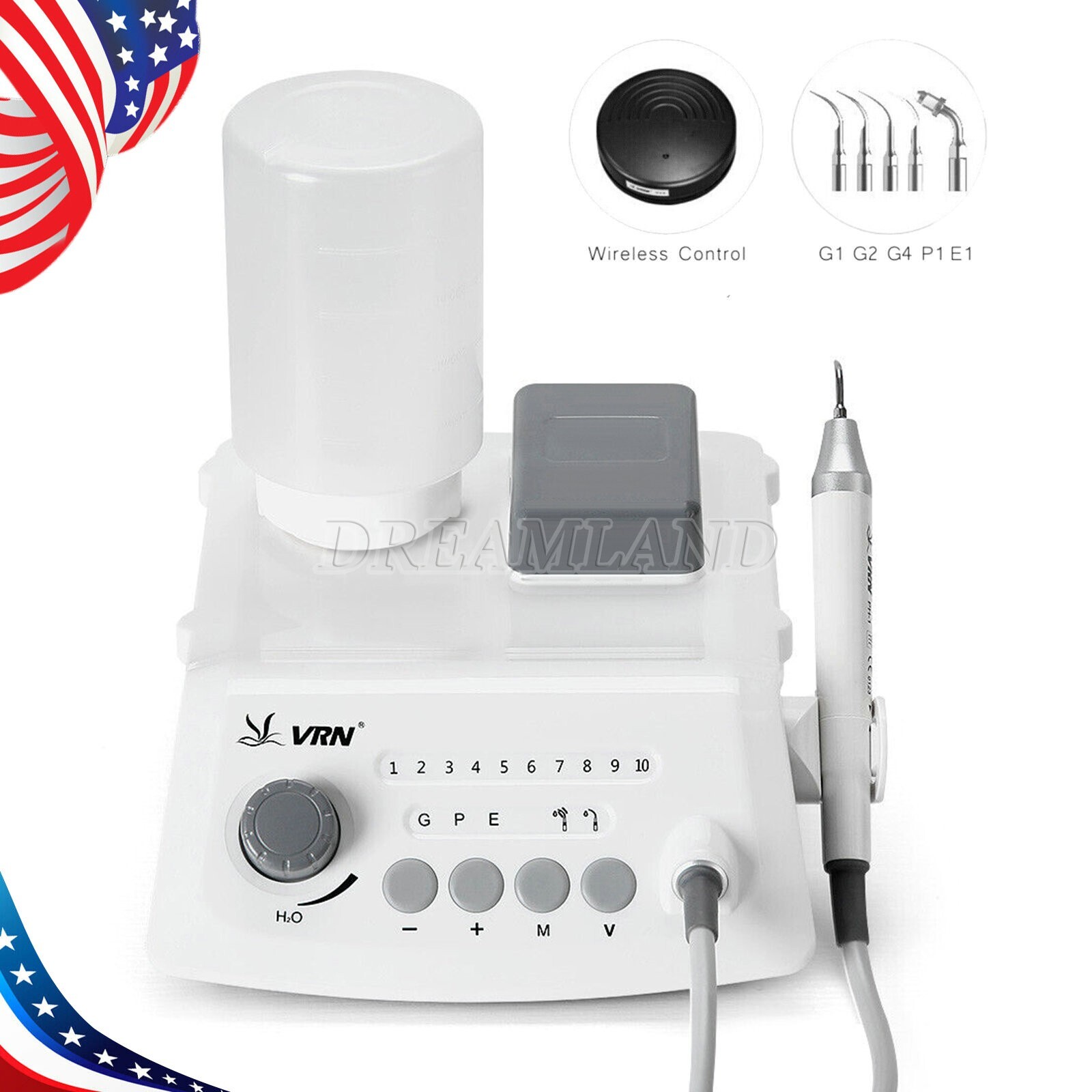 UPS VRN Dental Portable Ultrasonic Piezo Scaler A8 LED Detachable Handpiece