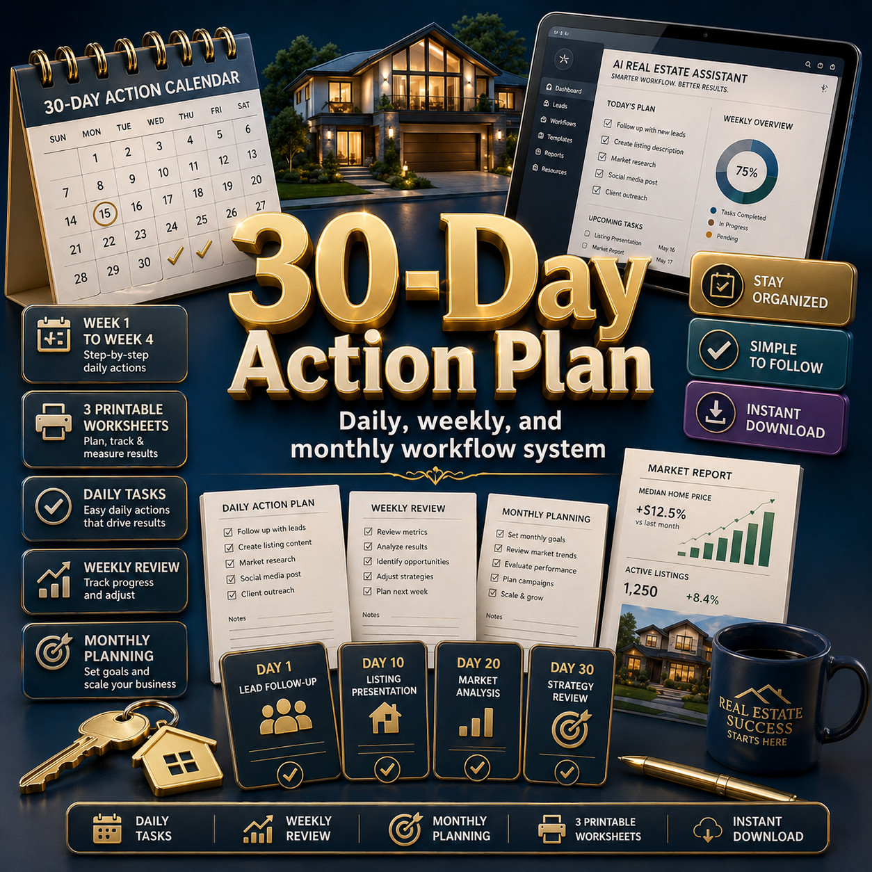 AI For Real Estate Agents | 110 ChatGPT Prompts + 50 Page Guide + Automation
