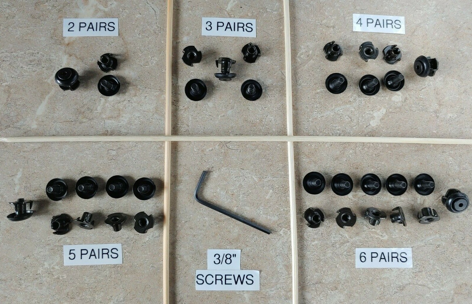 3/8″ Gun Holster Accessory Screws & Nuts Hardware – Fits Safariland QLS, MLS ELS