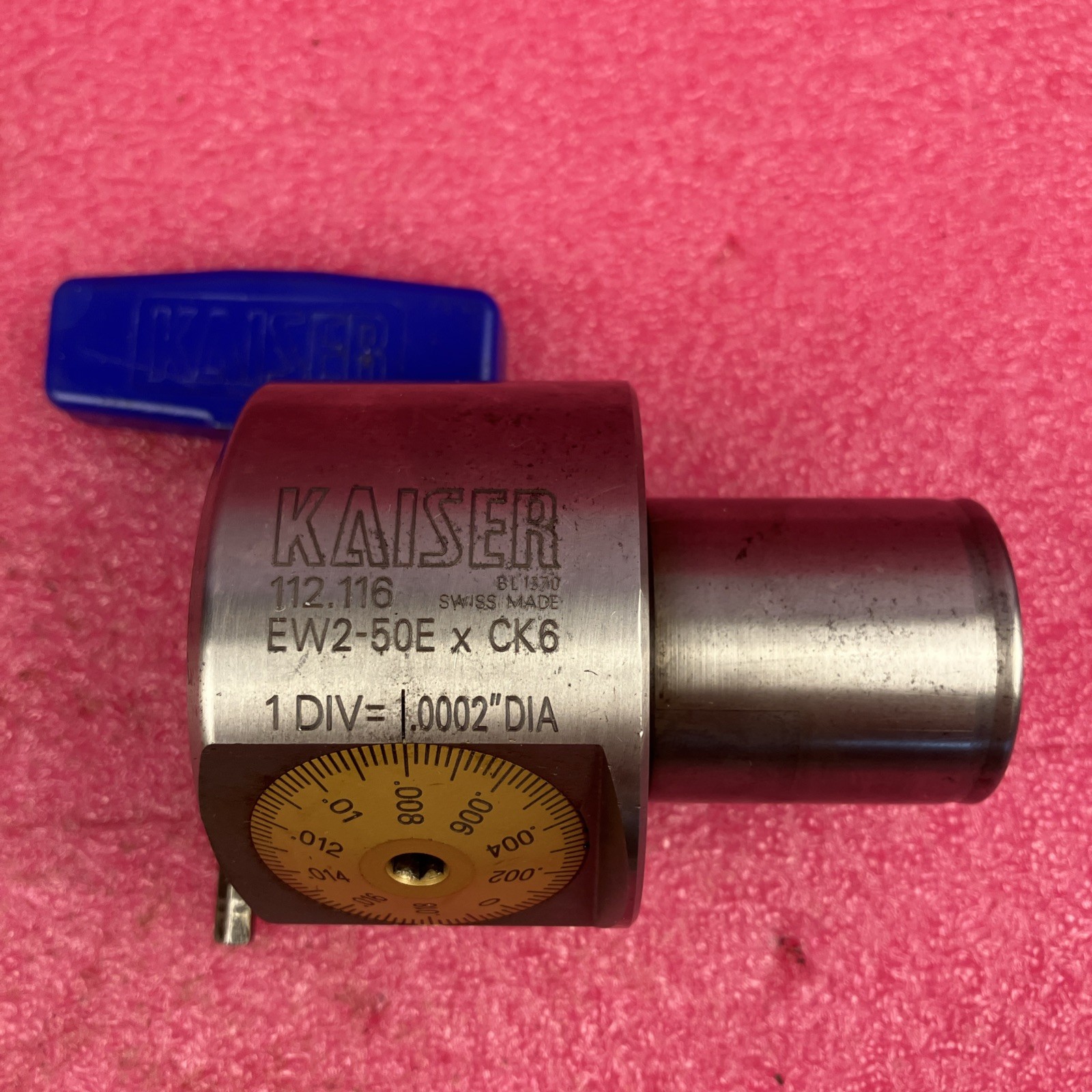 Kaiser 112.116 EW2-50E x CK6 Boring Head 5/8” Bar Capacity, 1 Div=.0002”Dia