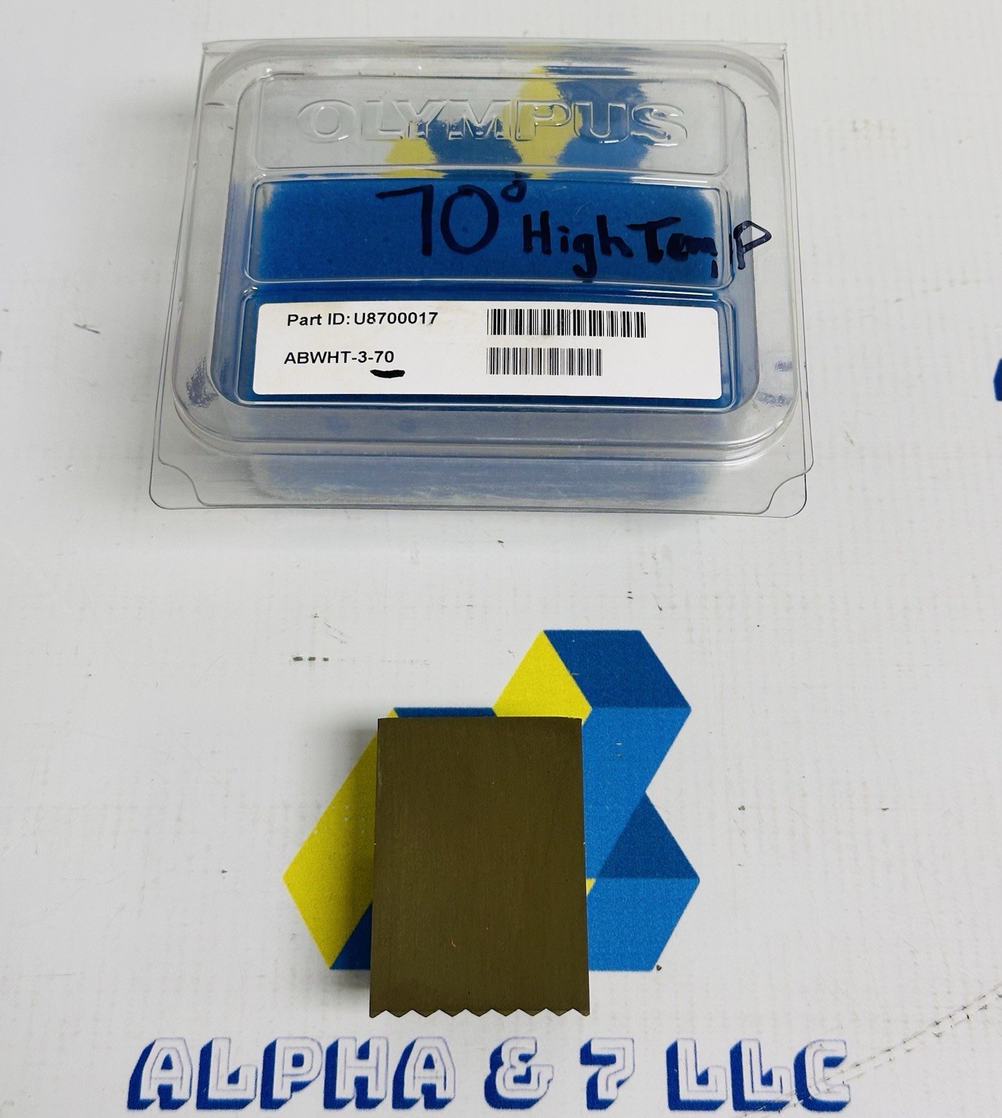Olympus Panametrics ABWHT-3 70° Angle Beam Ultrasonic Transducer Wedge