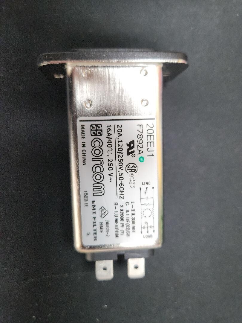 NEW CORCOM 20EEJ1 F7892A Power Receptacle EMI Filter 20A 120/250V