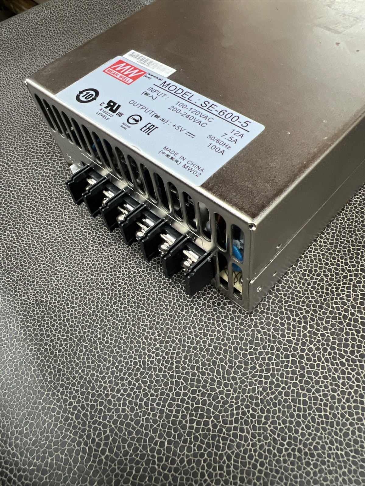 Mean Well SE-600-5 Power Supply 5V DC 100A 500W No Box Tested 100% Good