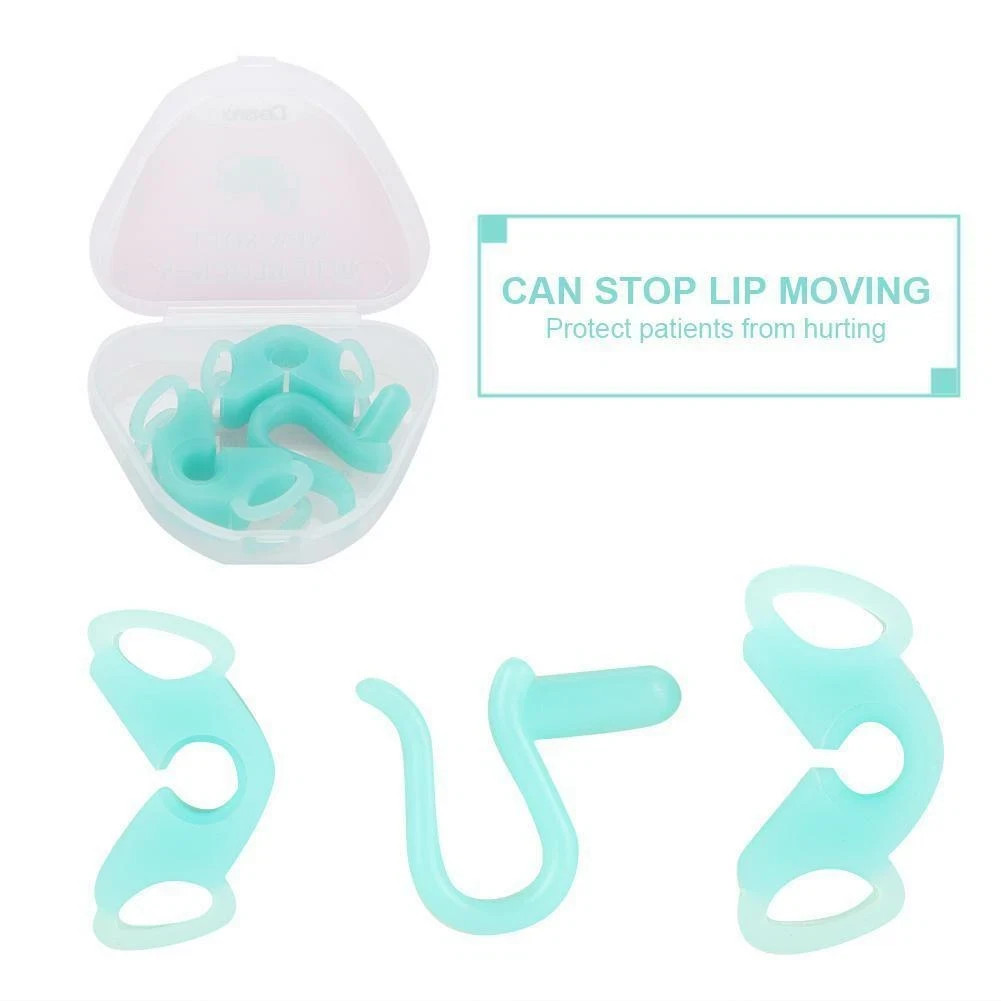 Dental Autoclave Dental Rubber Silicone Mouth Prop Model Mouth Bite Block 3 Pcs