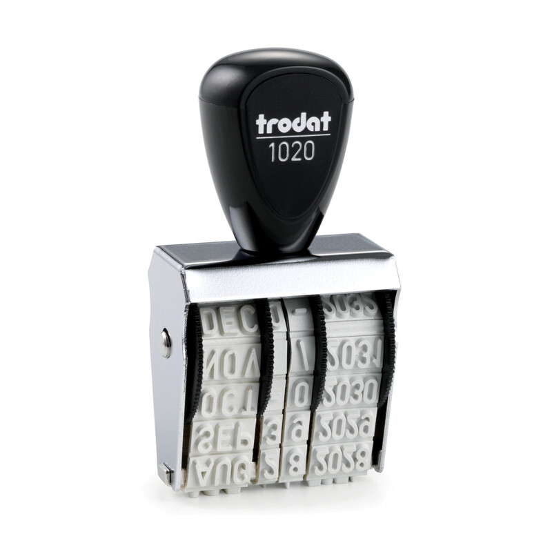 Trodat 1020 Hand Date Stamp, 3/16″ Type Size, 12 Years 2023-2034, NIB
