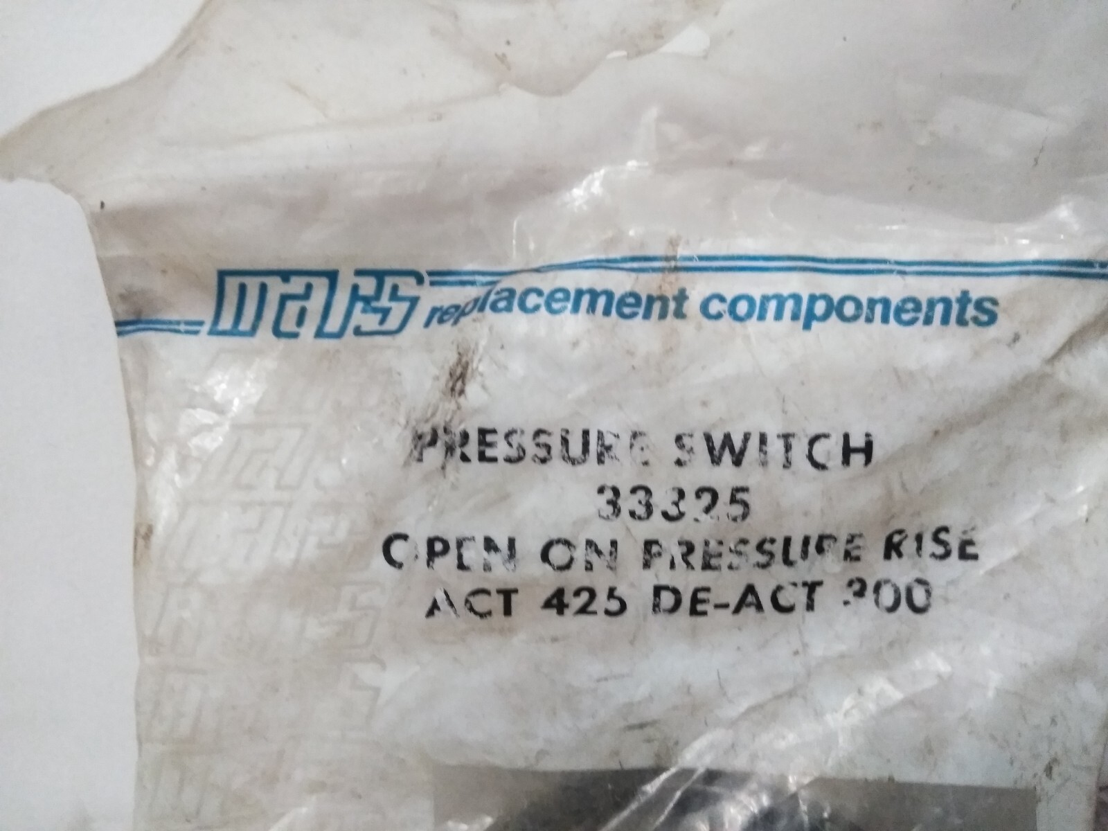 N.O.S. Mars 33325 Pressure Switch ACT 425 DE-ACT 300