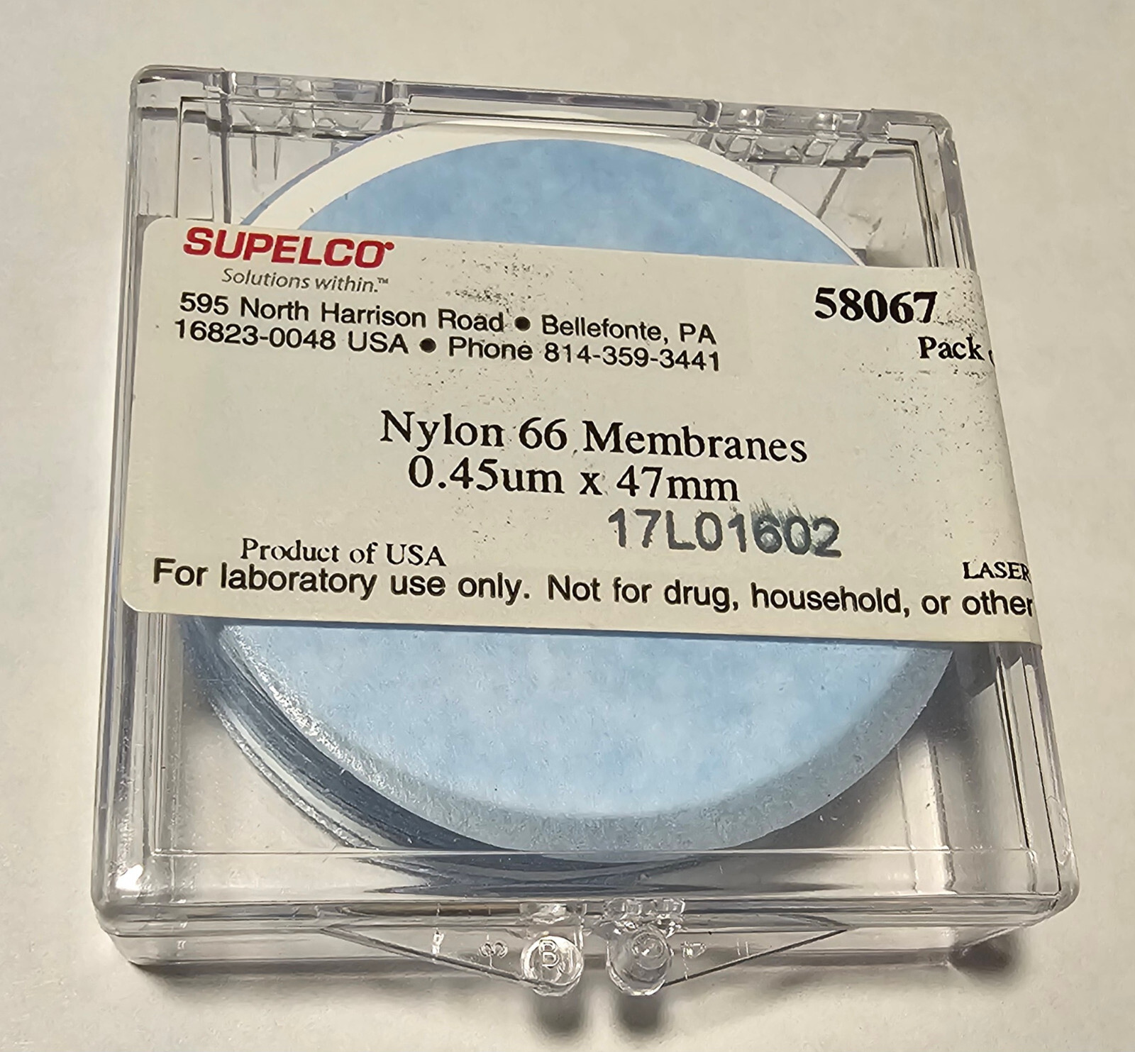 SUPELCO Membranes Filter Nylon66 47mm 0.45um 50/PK, HPLC