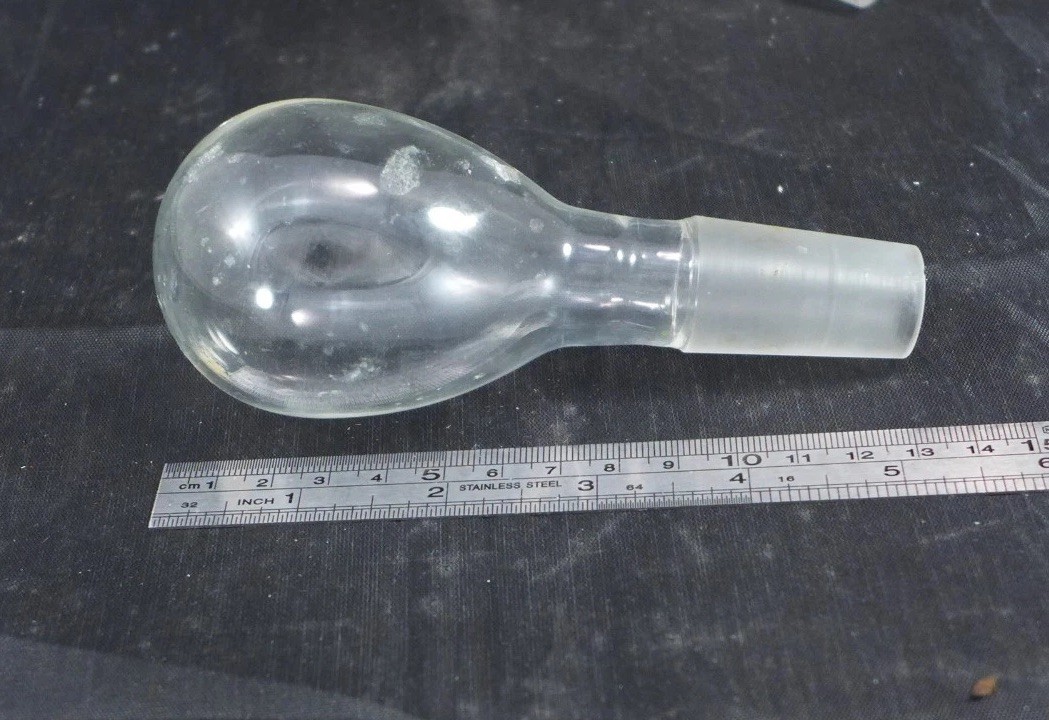 Set of 2 || Round-bottom flasks with MALE 24/40 ground glass inner joint, 75ml