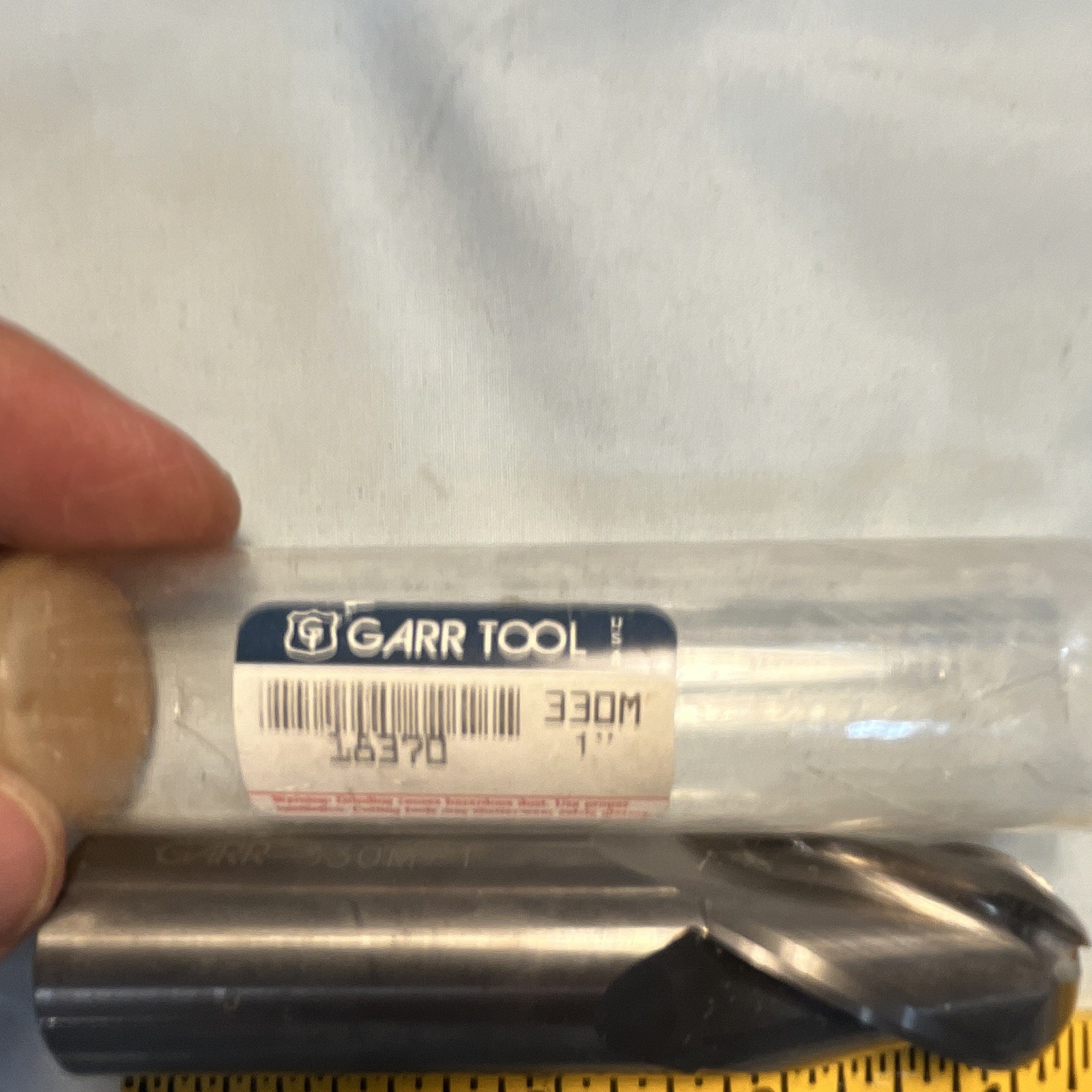Garr Tool 330M 1 in Solid Carbide 3-Flute Single End Mill, 4 in OAL