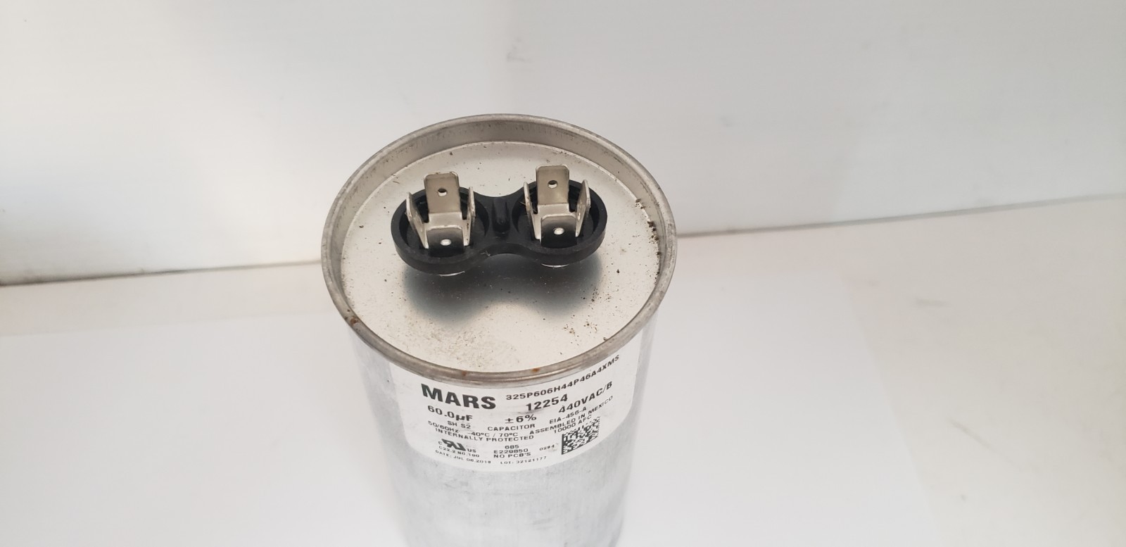 MARS 12254 CAPACITOR, 60.0 uf, 440VAC/B, 50/60Hz, ROUND, NIB
