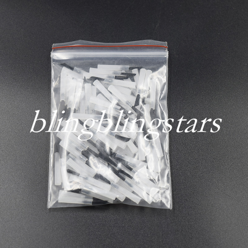 100 Pcs/Bag Dental Replaceable Disposable Brush Tips Applicator Tips Small Black