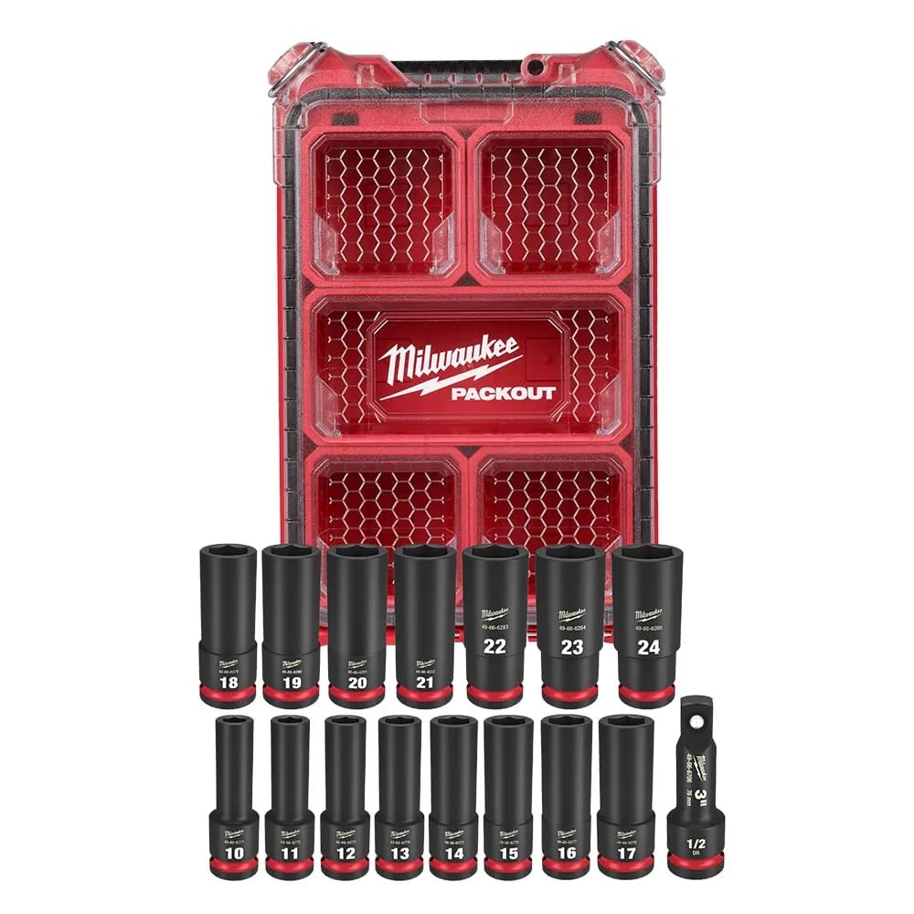 Milwaukee Electric – Shockwave Impact Duty. Socket 1/2. One Size, Red/Black