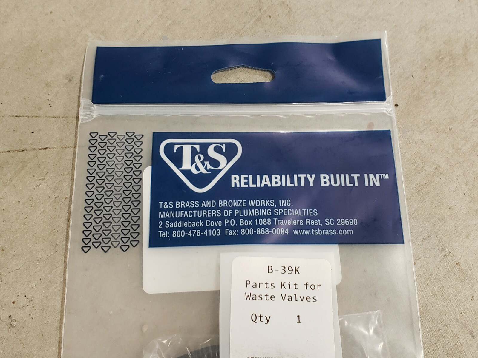 T&S Brass B39k Waste Valve Parts Kit – BRAND NEW, SHIPS SUPER FAST! FREE SHIP!