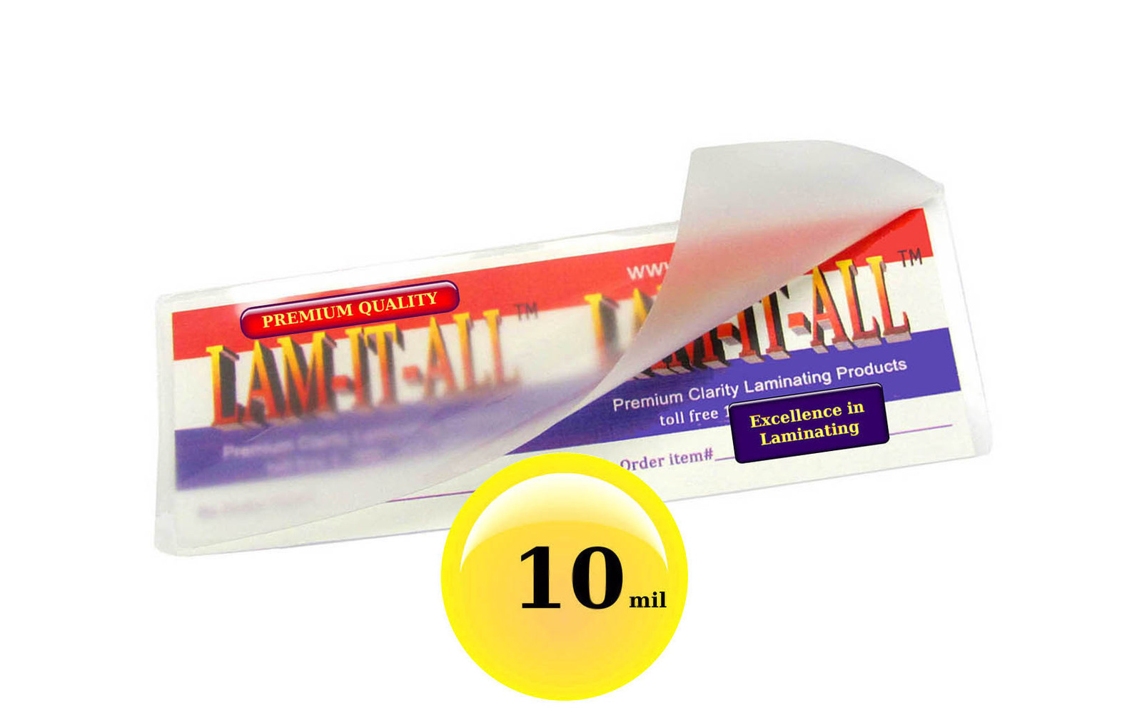 LAM-IT-ALL Hot Laminating Pouches 2-3/8 x 8-1/2 Large Bookmark [100/pack] 10 Mil