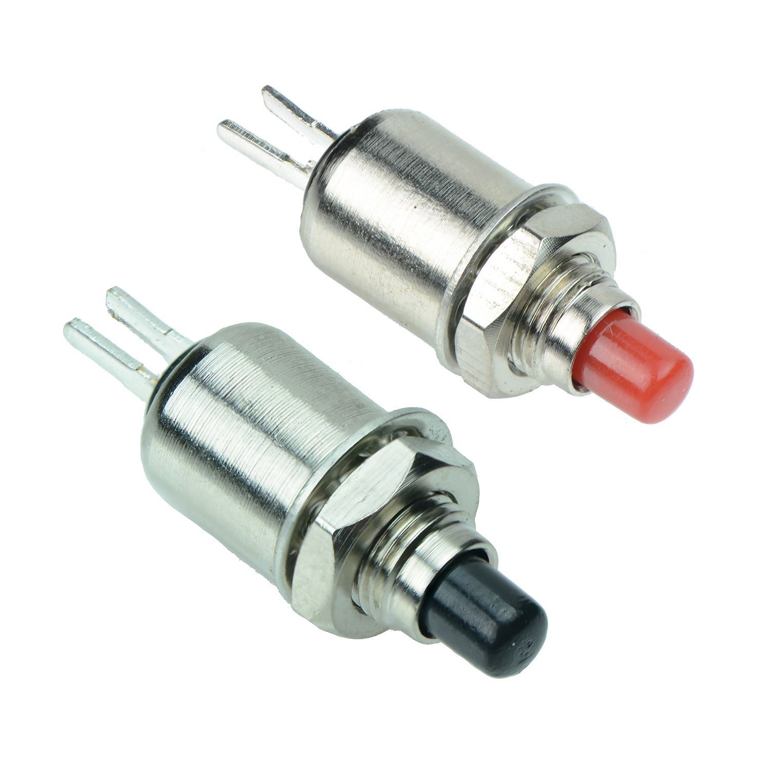 Black or Red Microminiature 5mm Momentary Off-(On) Push Button SPST 0.5A