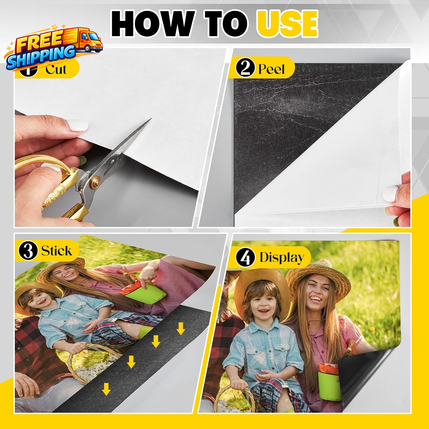 12 Inch X 5 Ft X 30Mil Extra Large Adhesive Magnetic Sheet Roll Not Printable Ad