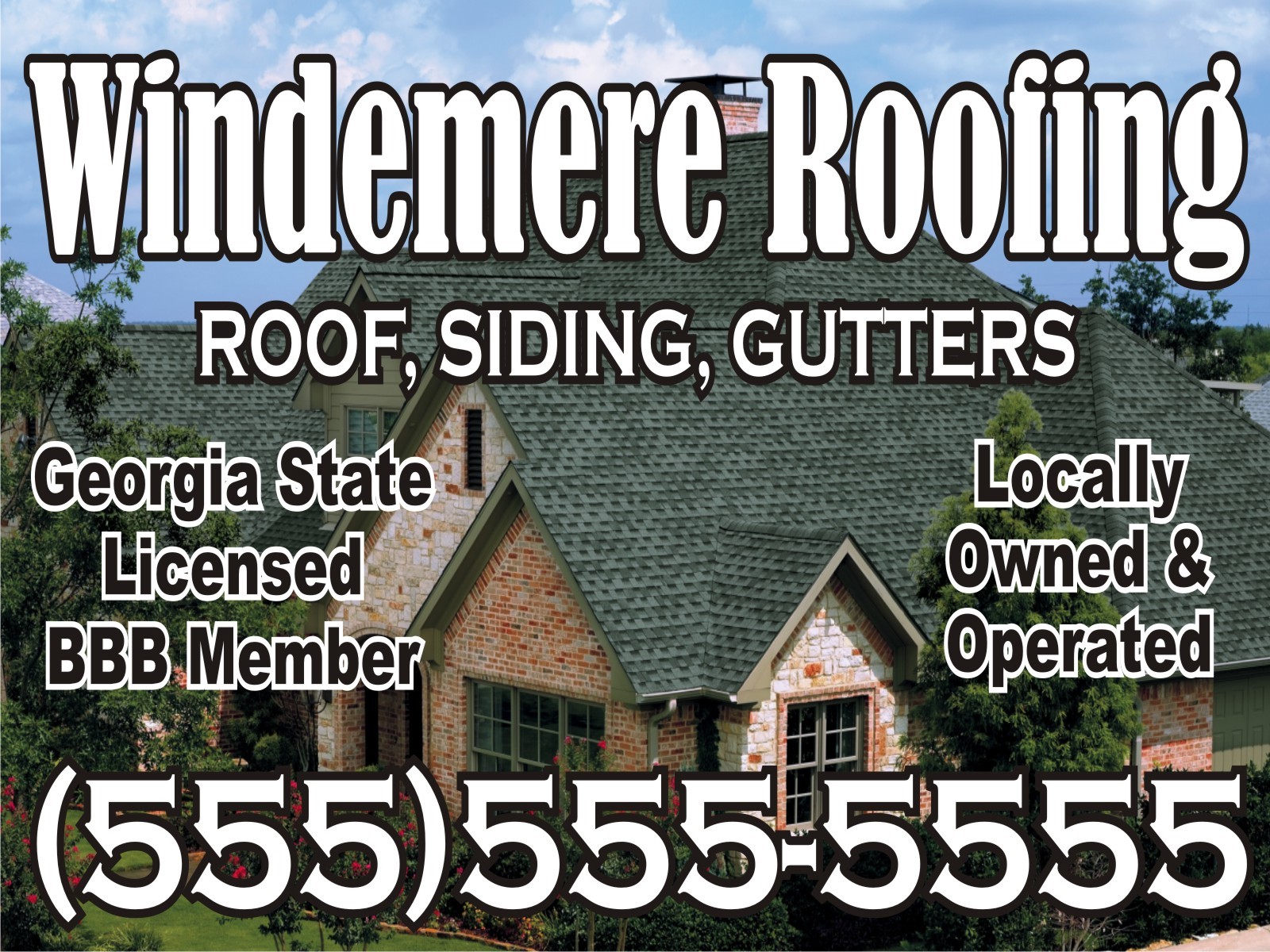 25 18×24 Full Color Custom Yard Signs – Printed One Side