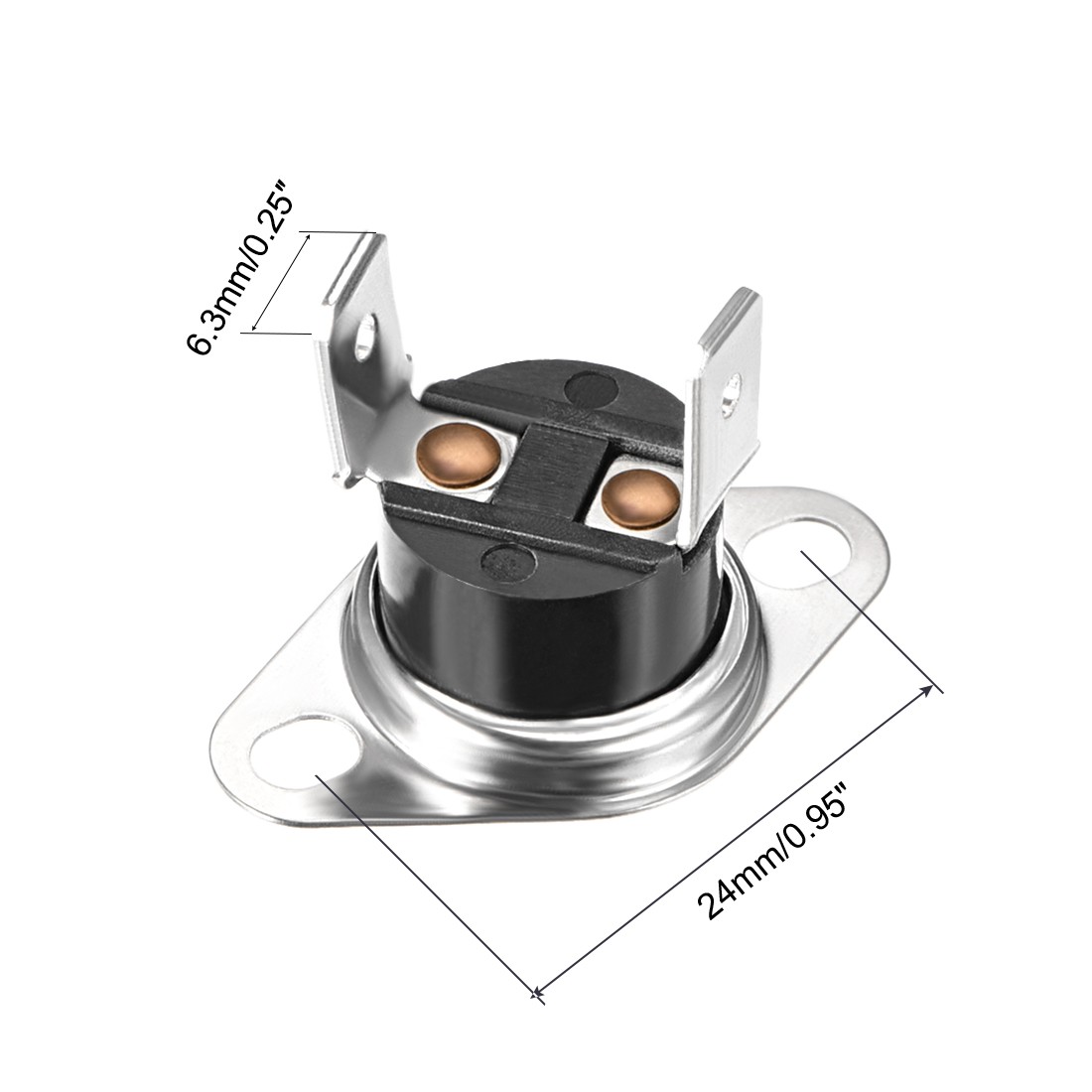 2Pcs 40°C/104°F 10A KSD301 Thermostat Temperature Switch for Heater NO