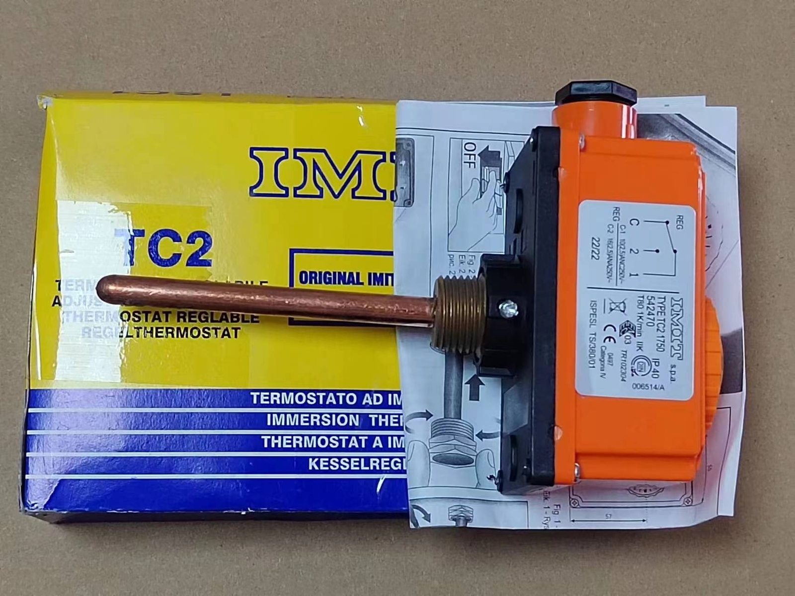 1pc IMIT adjustable temperature controller TC2 1750 542470 0-90 degrees