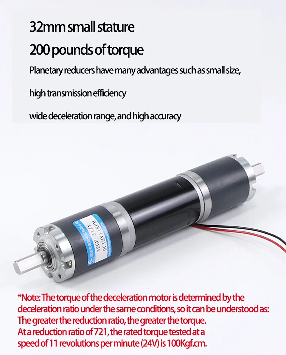 DC Geared Motor 12v24v Planetary Gearbox 32GP-31ZY Small High Torque Motor