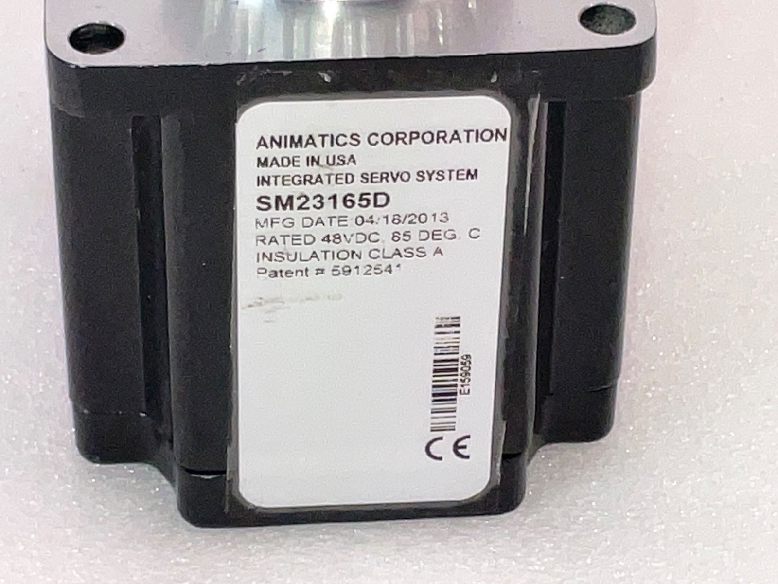 MOOG Animatics SM23165D Smart Motor INTERGRATED SERVO SYSTEM CLASS A 48VDC