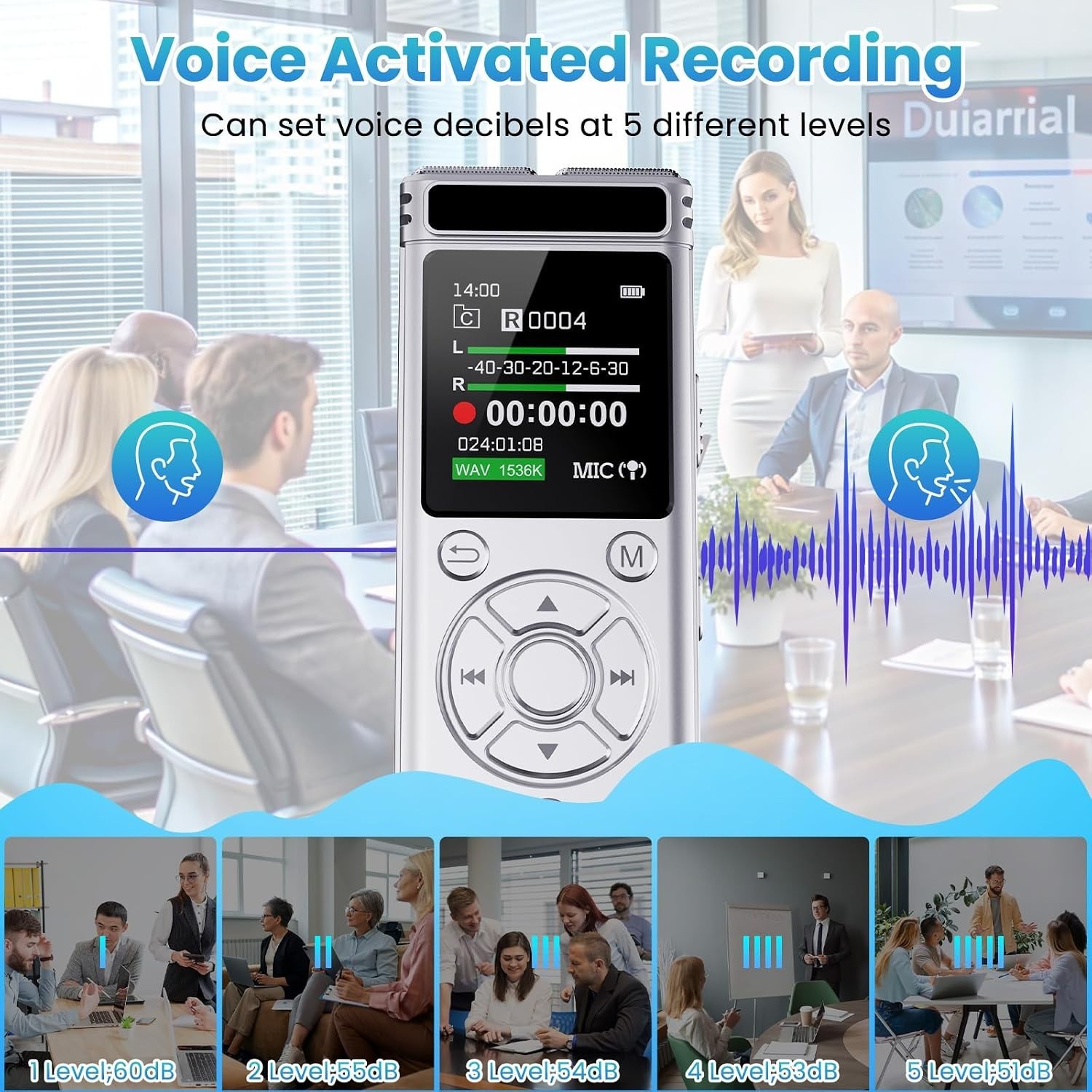 Lectures Meetings Interviews Recorder Silver