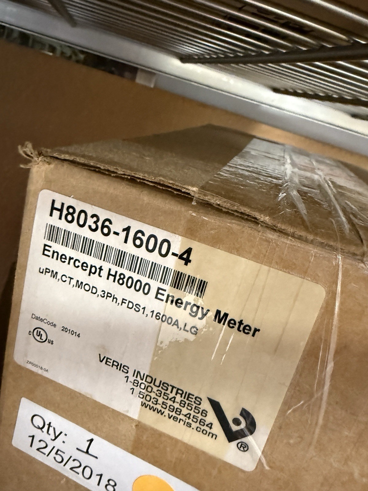 VERIS H8036-1600-4 Enercept H8000 Energy Meter Metering Transducer 1600 AMP PQ