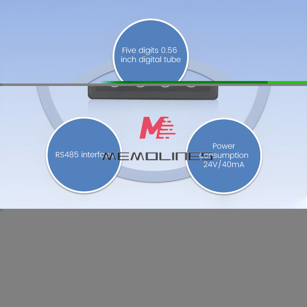 MODBUS-RTU Communication Display Meter RS485 Master-Slave-Monitored DC 8-25V