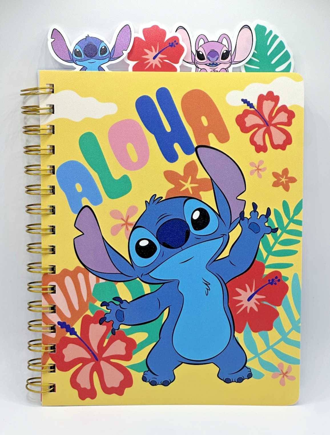 Disney Stitch 4 Tabbed Notebook Journal Aloha Lilo & Stitch Angel NWT