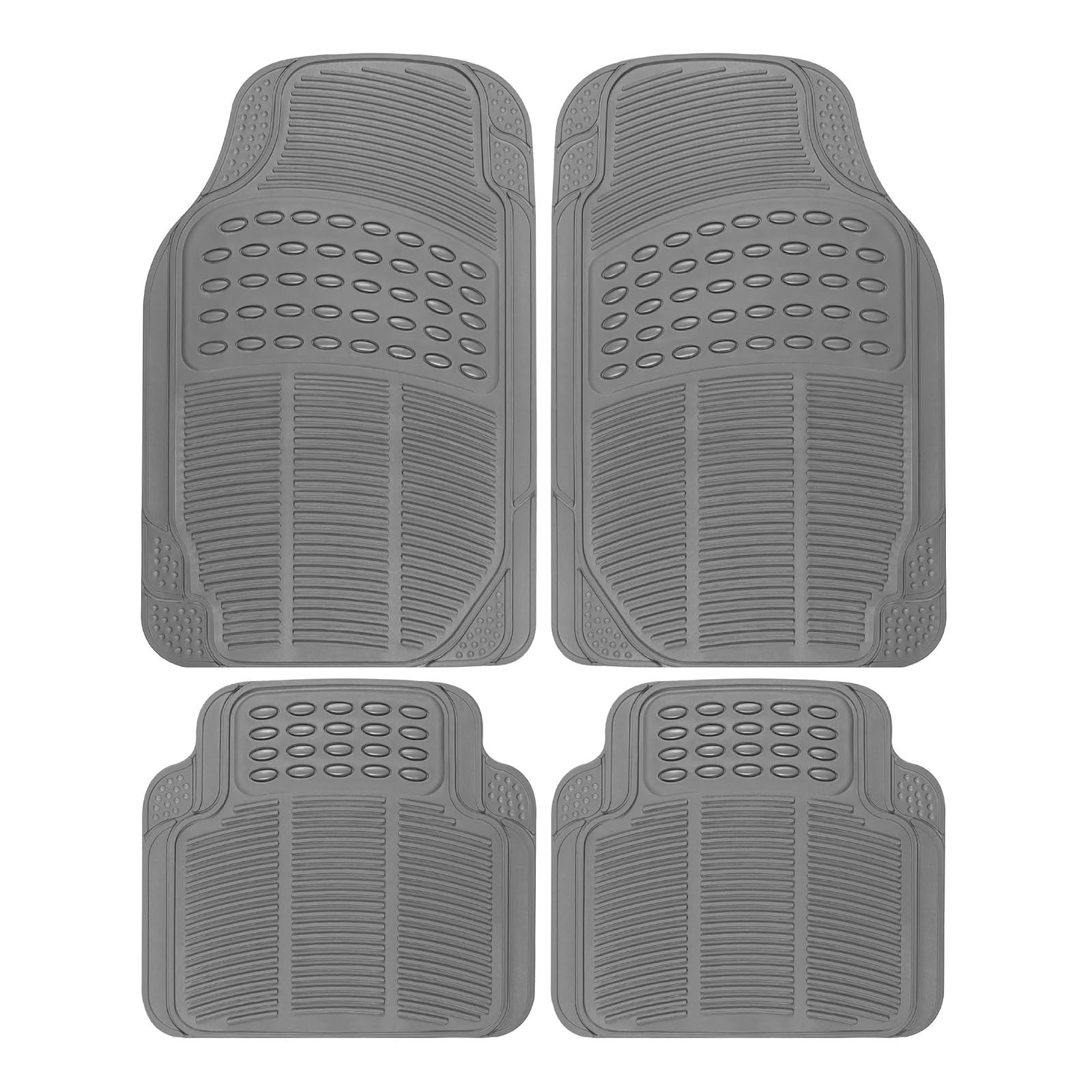 BDK ProLiner Car Floor Mats – Heavy Duty Rubber, Universal Fit, Black