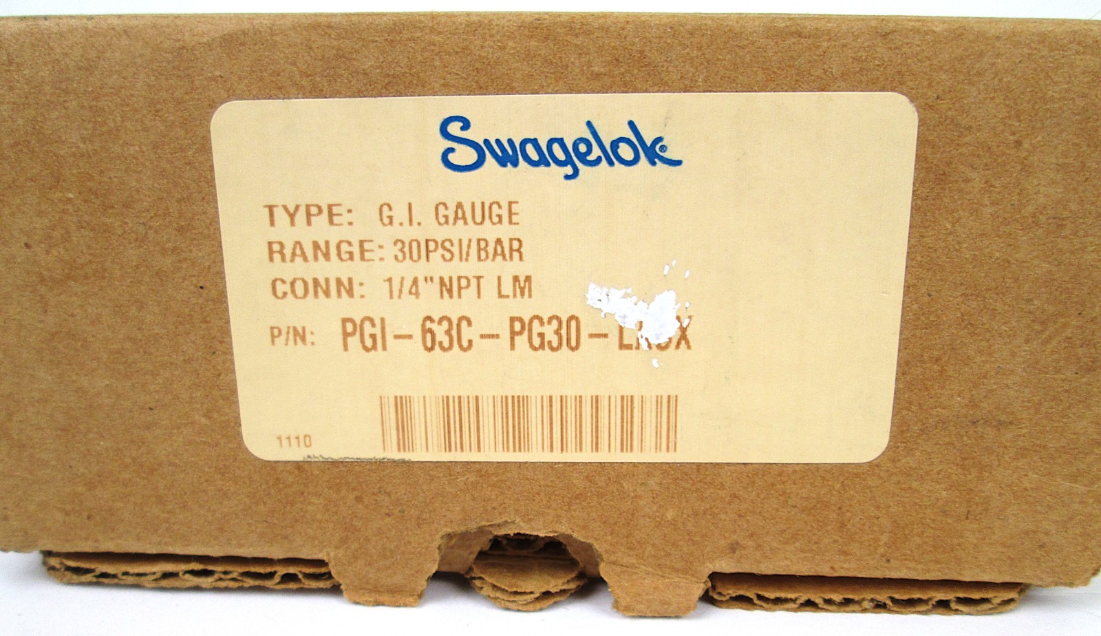 SWAGELOK, PGI-63C-PG30-LAOX, O-30 PSI, 1/4″ MNPT, NONLIQUID FILLED, GAUGE, S