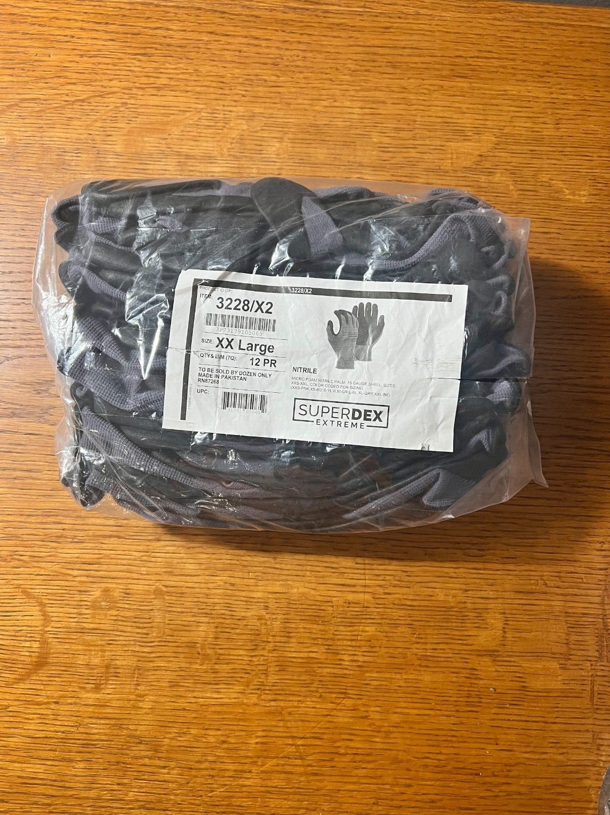 Majestic SuperDex 3228/X2 Micro Foam Nitrile Palm Coated Glove, 12 Pair,