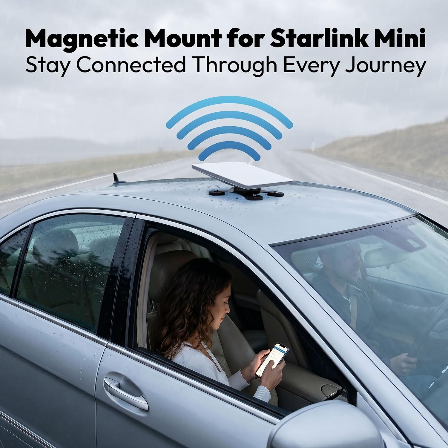 2025 Starlink Mini Magnetic Mount – with 4 Magnet Strong 202Lbs Mounting Kit