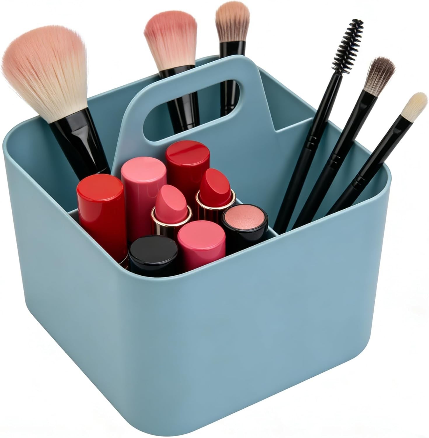 Stackable Desktop Organizer Basket Pencil Holder for Office School Blue