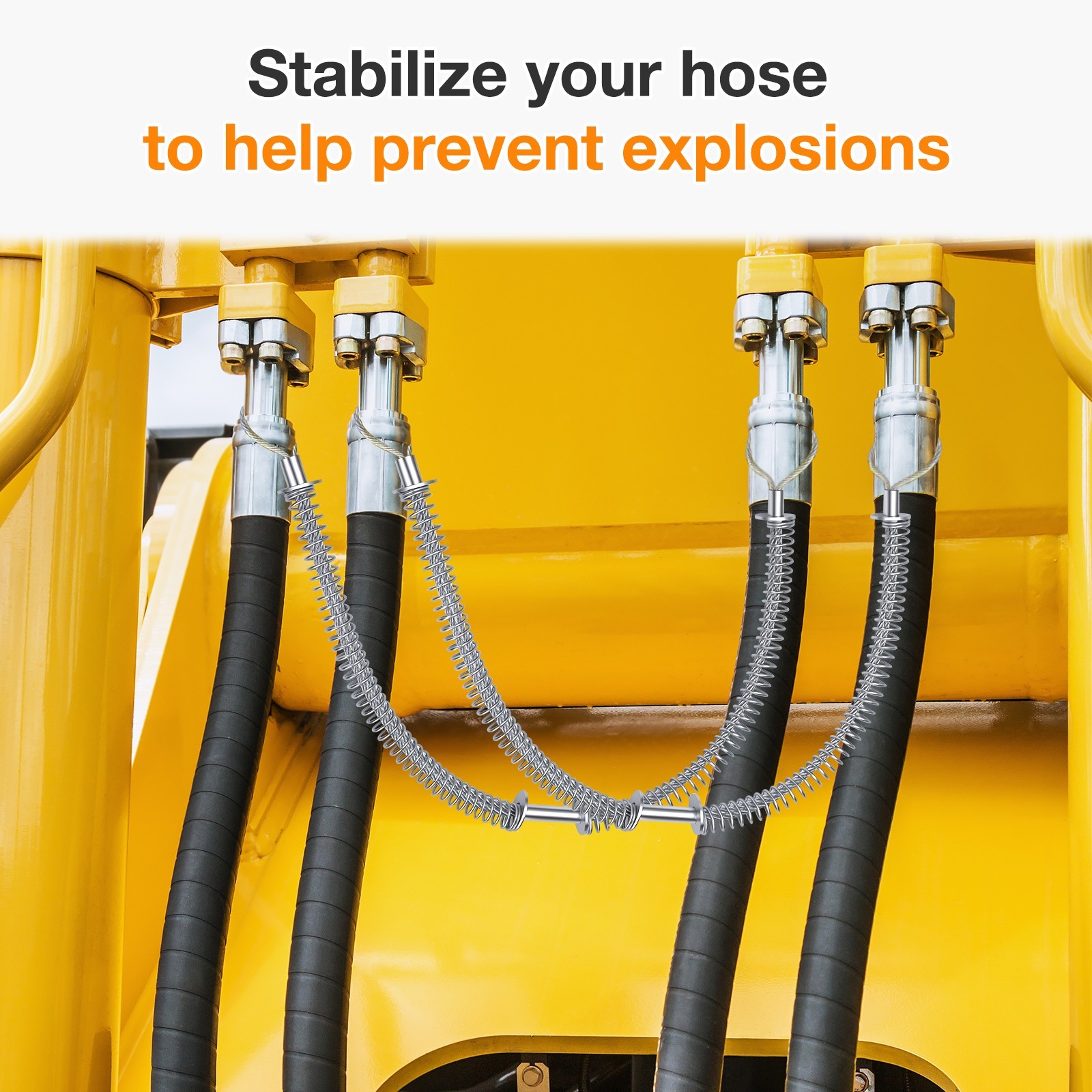 1/8″ x 20″ Hose Whip Safety Cable Heavy Duty Whip Check for Hydraulic Line Home