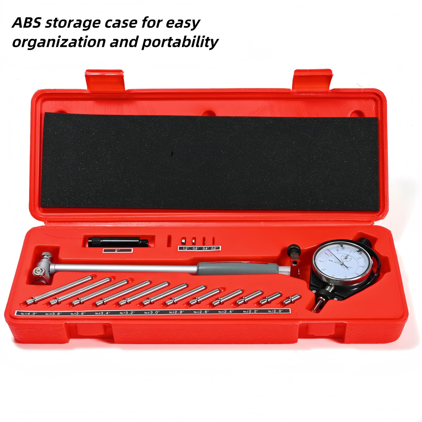 Dial Bore Gauge 2″-6″ / 0.001″, Engine Hole Cylinder Gauge Measuring Tool Set