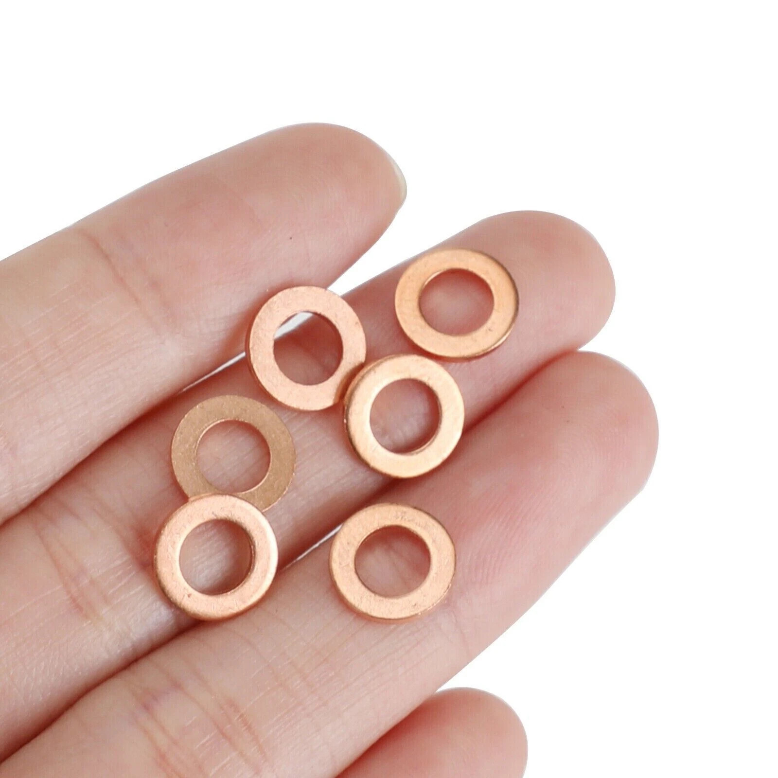 150x M5-M22 Copper Crush Washer Gasket Set Flat Ring Seal Assortment Kit O-Ring