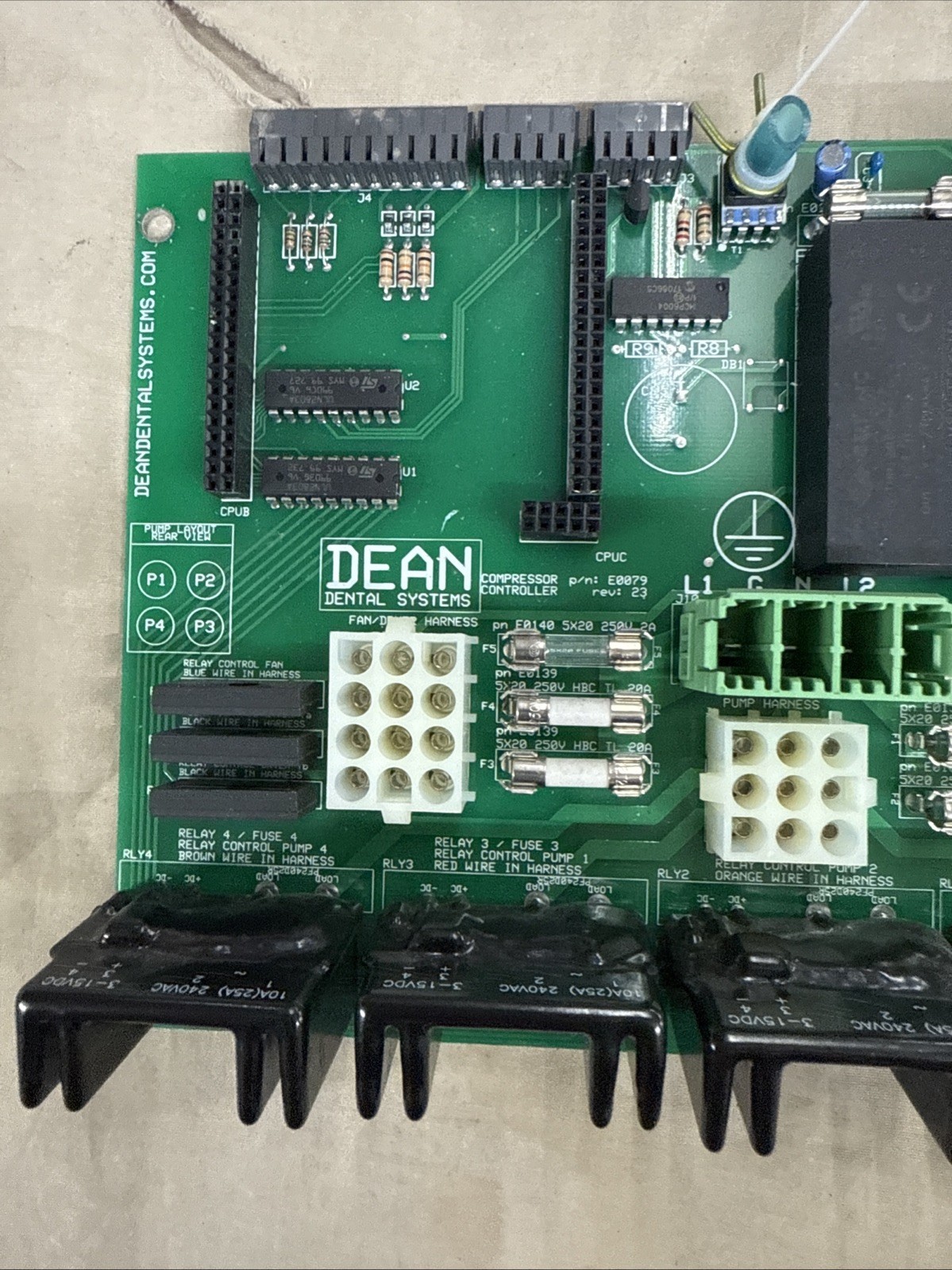 DEAN DENTAL SYSTEMS P/N:E0079 CONTROLLER CIRCUIT BOARD 94V.0